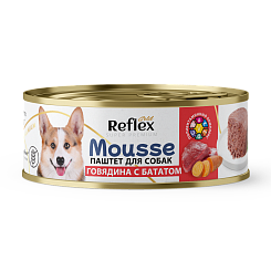 Reflex влажный корм для взрослых собак, паштет говядина с бататом