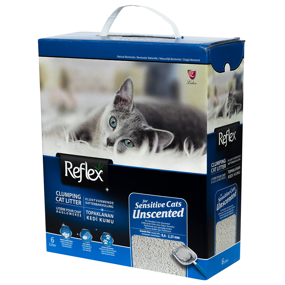 Reflex наполнитель для кошачьих туалетов, гипоаллергенный, без запаха 6 л