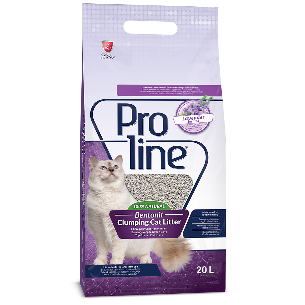 Proline наполнитель для кошачьих туалетов, с ароматом лаванды 20 л