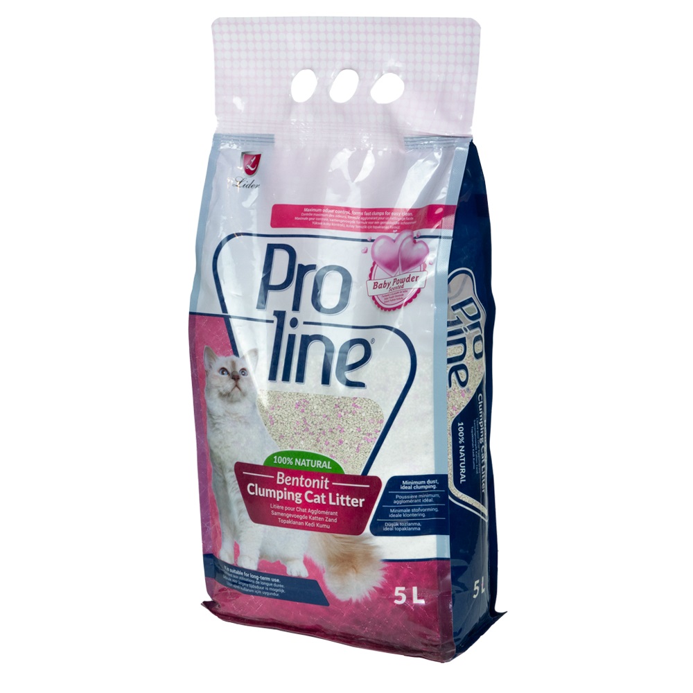 Proline наполнитель для кошачьих туалетов, с ароматом детской присыпки 5 л