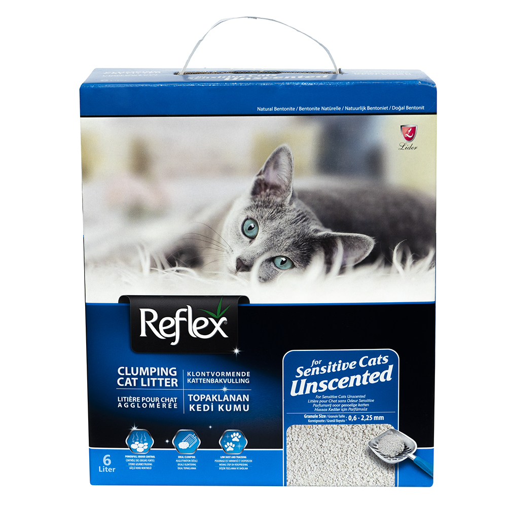 Reflex наполнитель для кошачьих туалетов, гипоаллергенный, без запаха 6 л