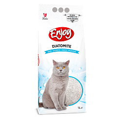 Enjoy Diatomite Natural наполнитель для кошачьего туалета, гипоаллергенный впитывающий, из диатомита 7 л